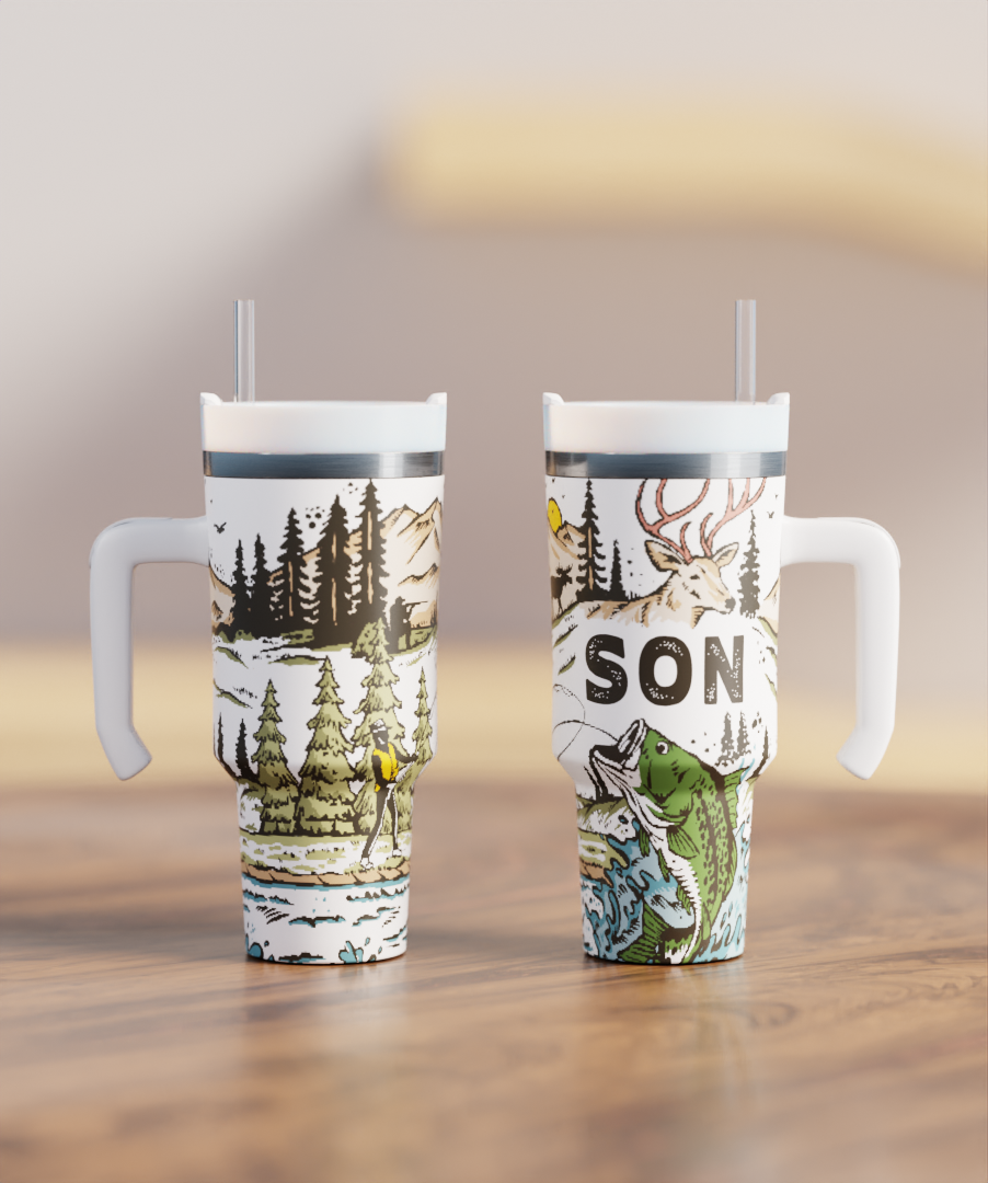 Daddy and son tumbler set