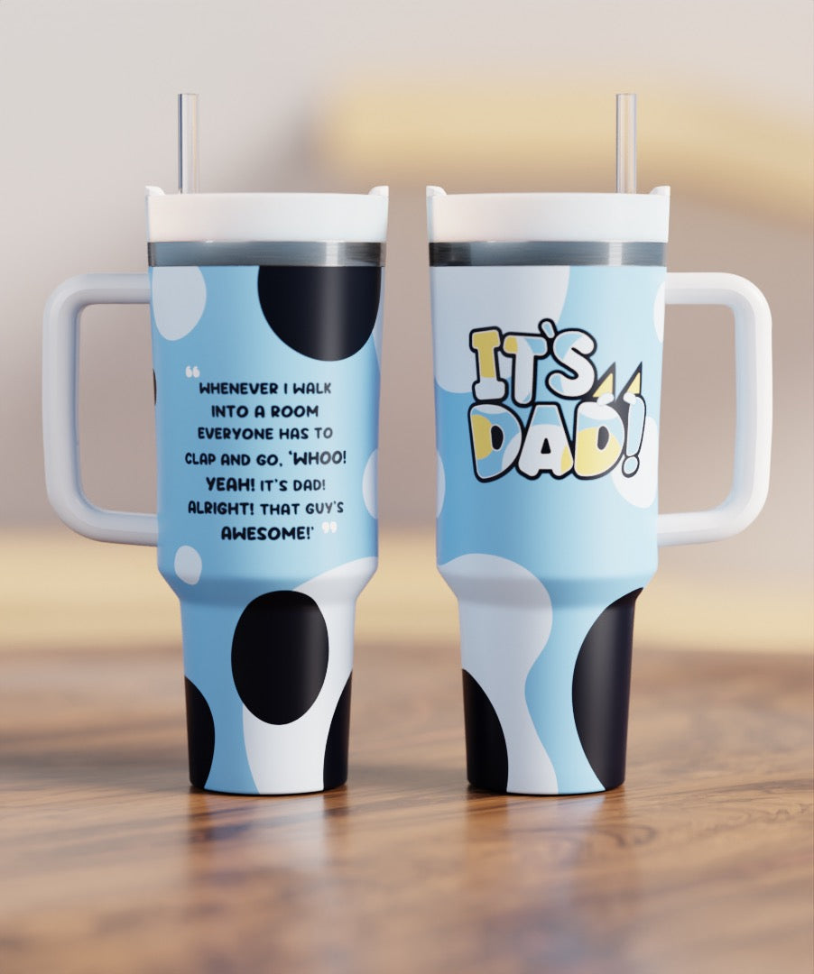 Tumbler with Bluey Dad Awesome!